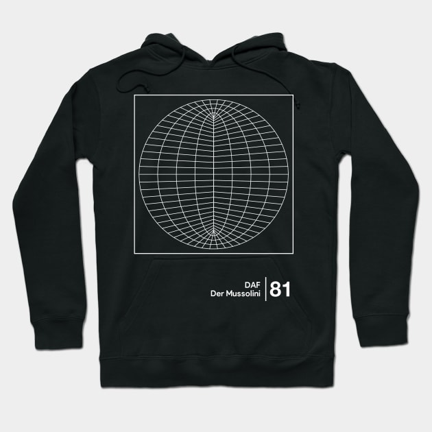 Der Mussolini - Minimalist Style Graphic Design Hoodie by saudade